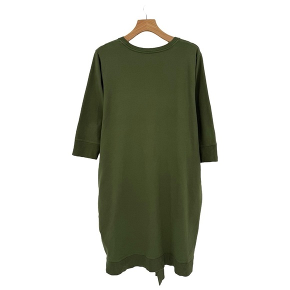 Universal Standard Misa Tie Sweatshirt Dress in Green Size M or US 18-20 - Picture 4 of 11